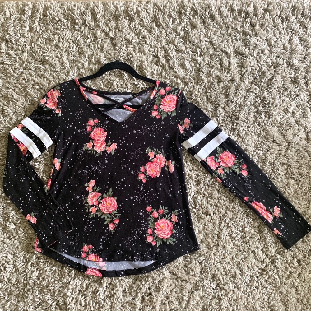 Joe Boxer Juniors Crisscross T-shirt Floral